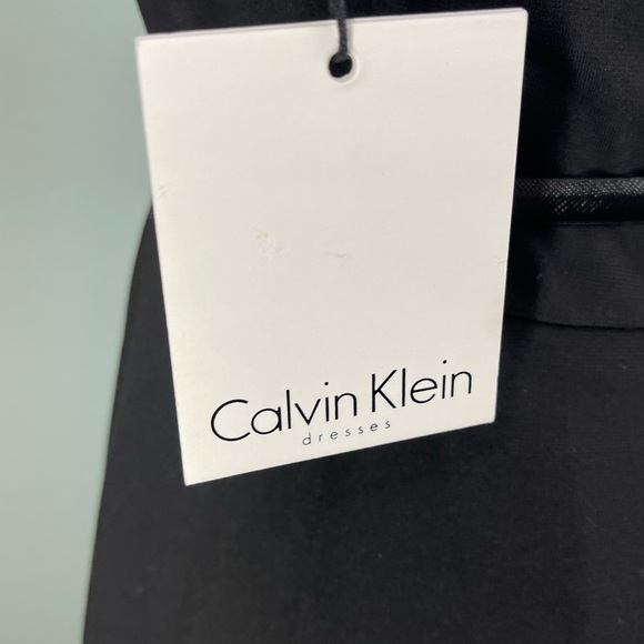 NWT Calvin Klein Black and White Fit and Flare Dress Sz 6 - Picture 6 of 13